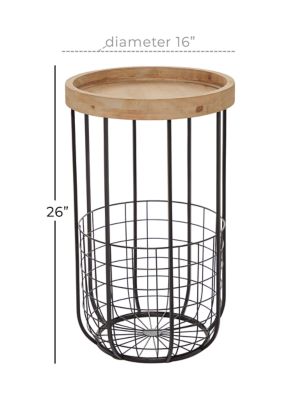 Industrial Metal Accent Table