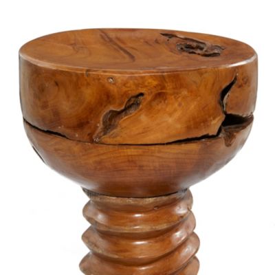 Rustic Teak Wood Accent Table