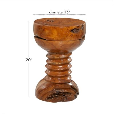 Rustic Teak Wood Accent Table