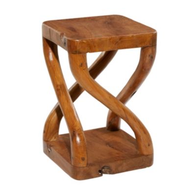 Contemporary Teak Wood Accent Table