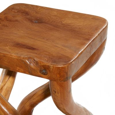 Contemporary Teak Wood Accent Table