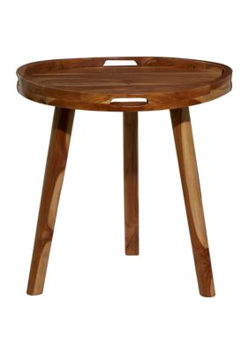 Contemporary Teak Wood Accent Table