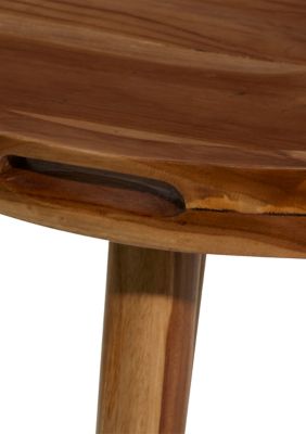 Contemporary Teak Wood Accent Table