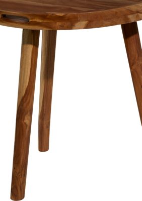 Contemporary Teak Wood Accent Table