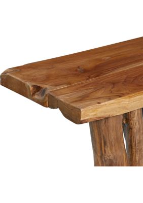 Contemporary Teak Wood Console Table