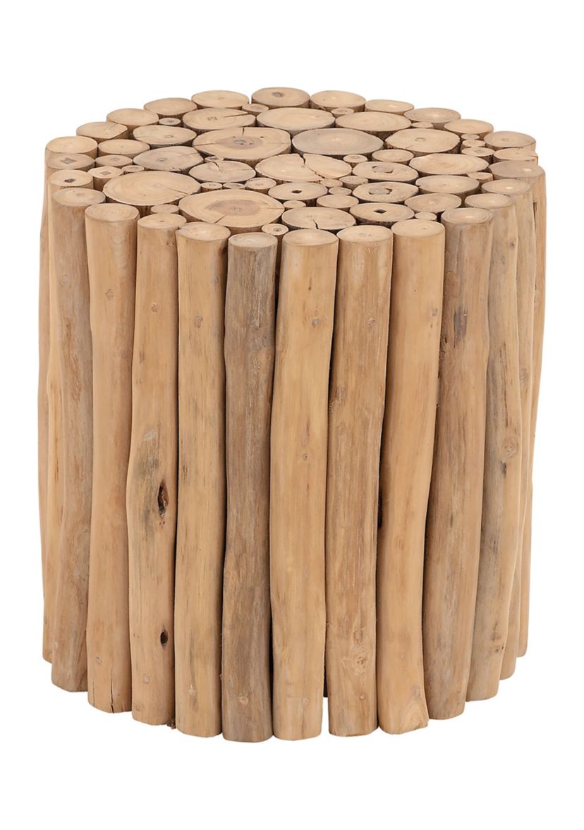 Rustic Teak Wood Accent Table