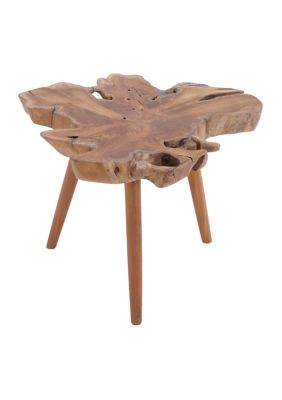 Rustic Teak Wood Accent Table