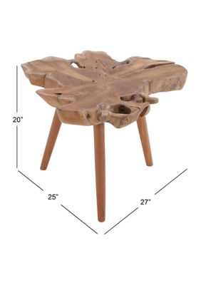 Rustic Teak Wood Accent Table