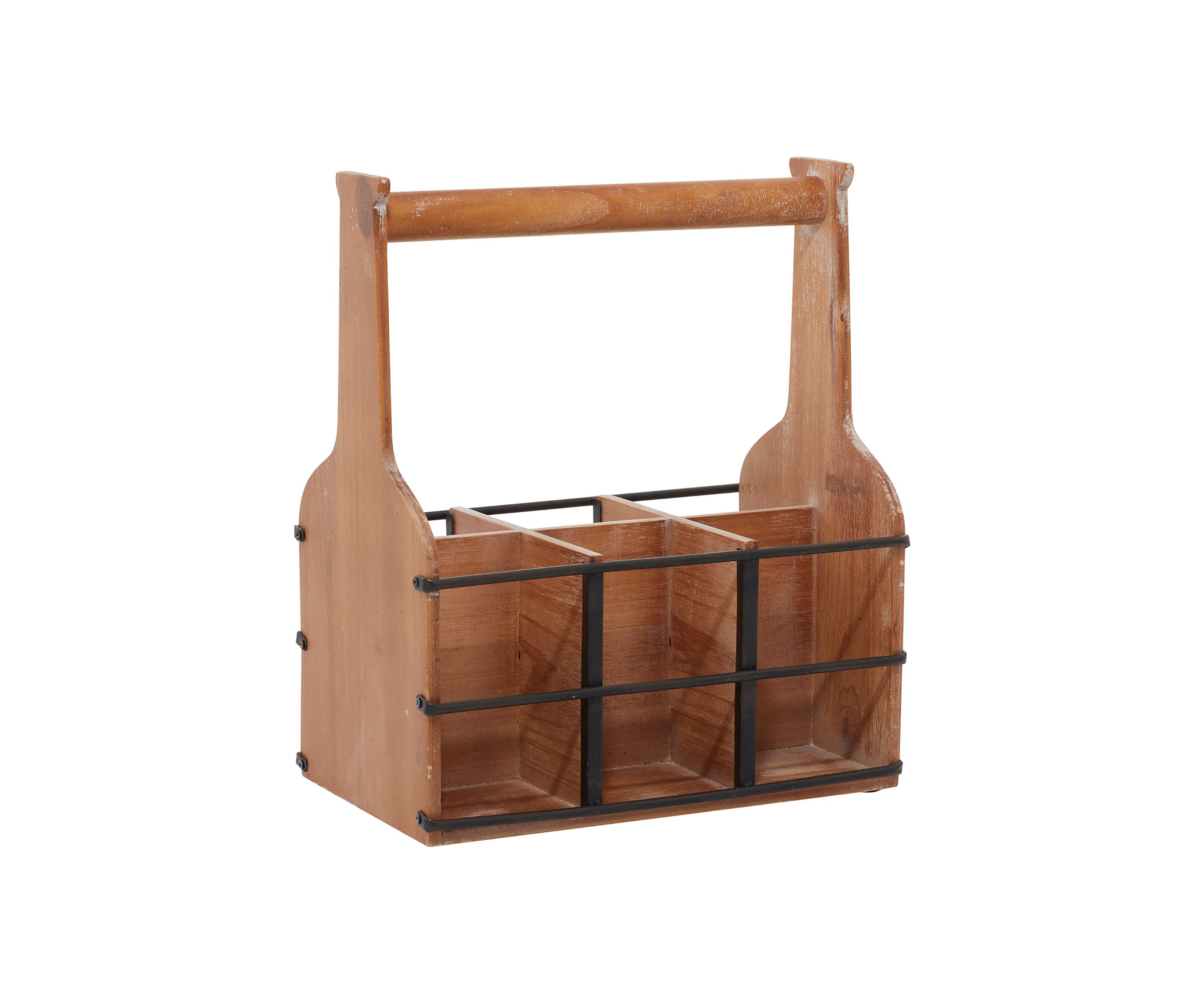 Brown Wood Farmhouse Wine Rack