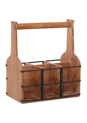 Brown Wood Farmhouse Wine Rack