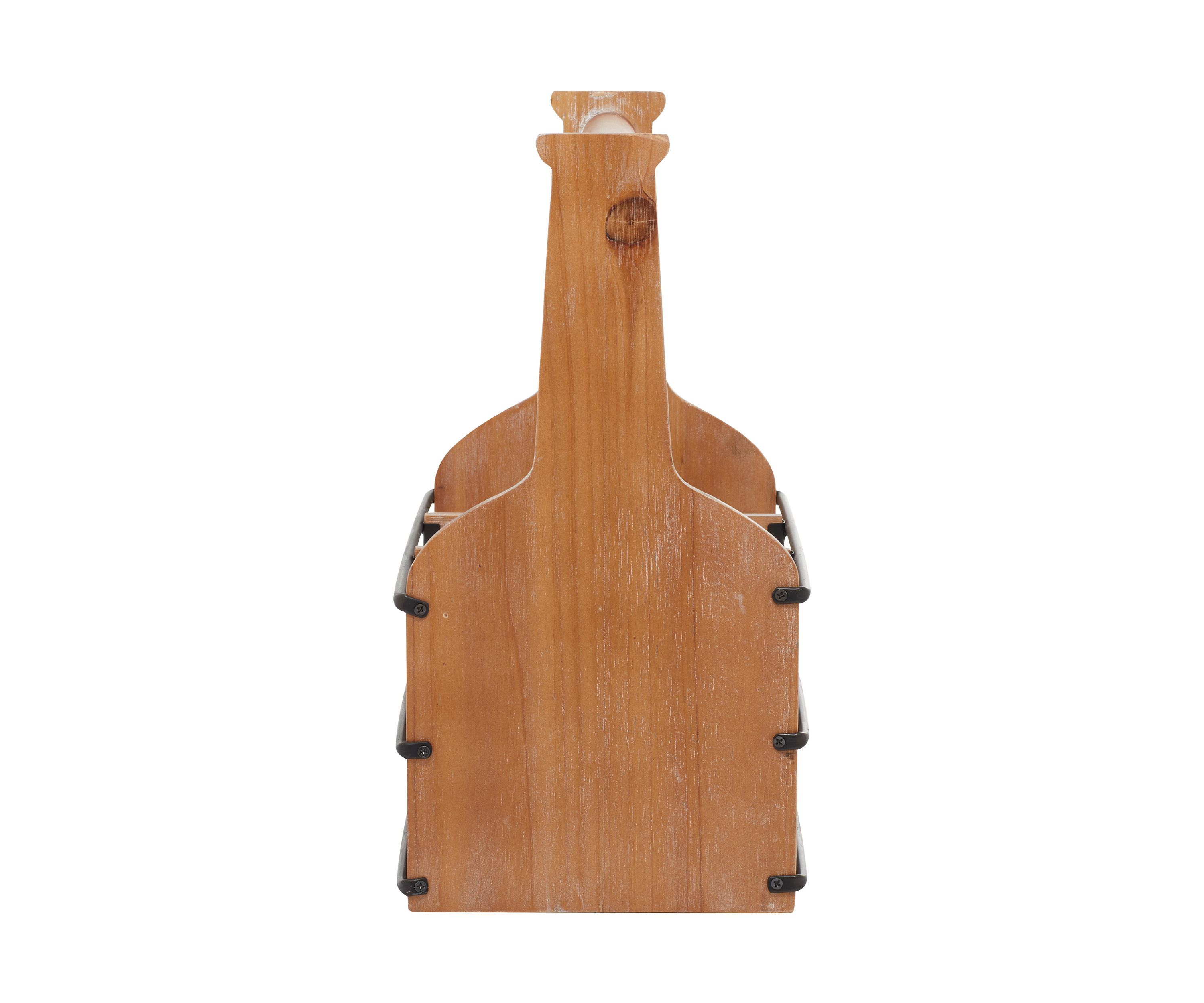 Brown Wood Farmhouse Wine Rack
