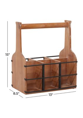 Brown Wood Farmhouse Wine Rack