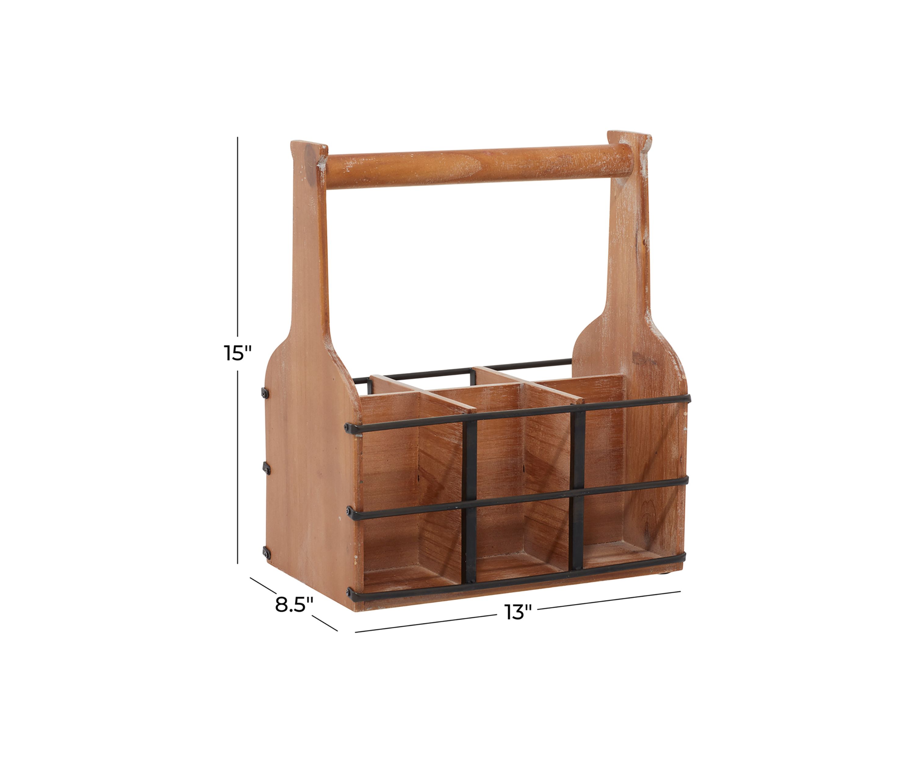 Brown Wood Farmhouse Wine Rack