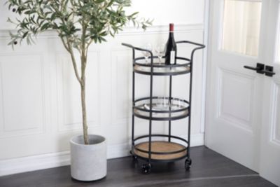 Industrial Metal Bar Cart