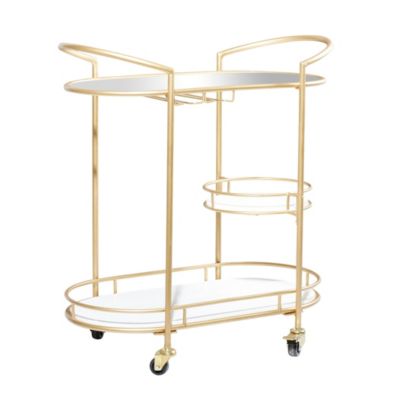 Contemporary Metal Bar Cart