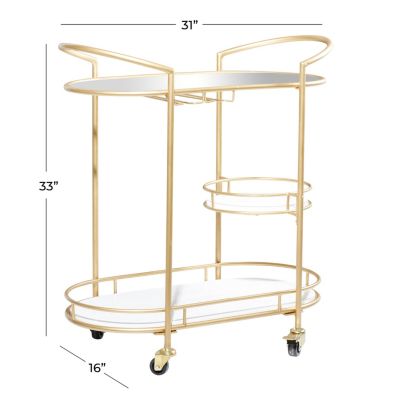 Contemporary Metal Bar Cart