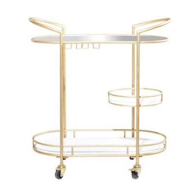 Contemporary Metal Bar Cart