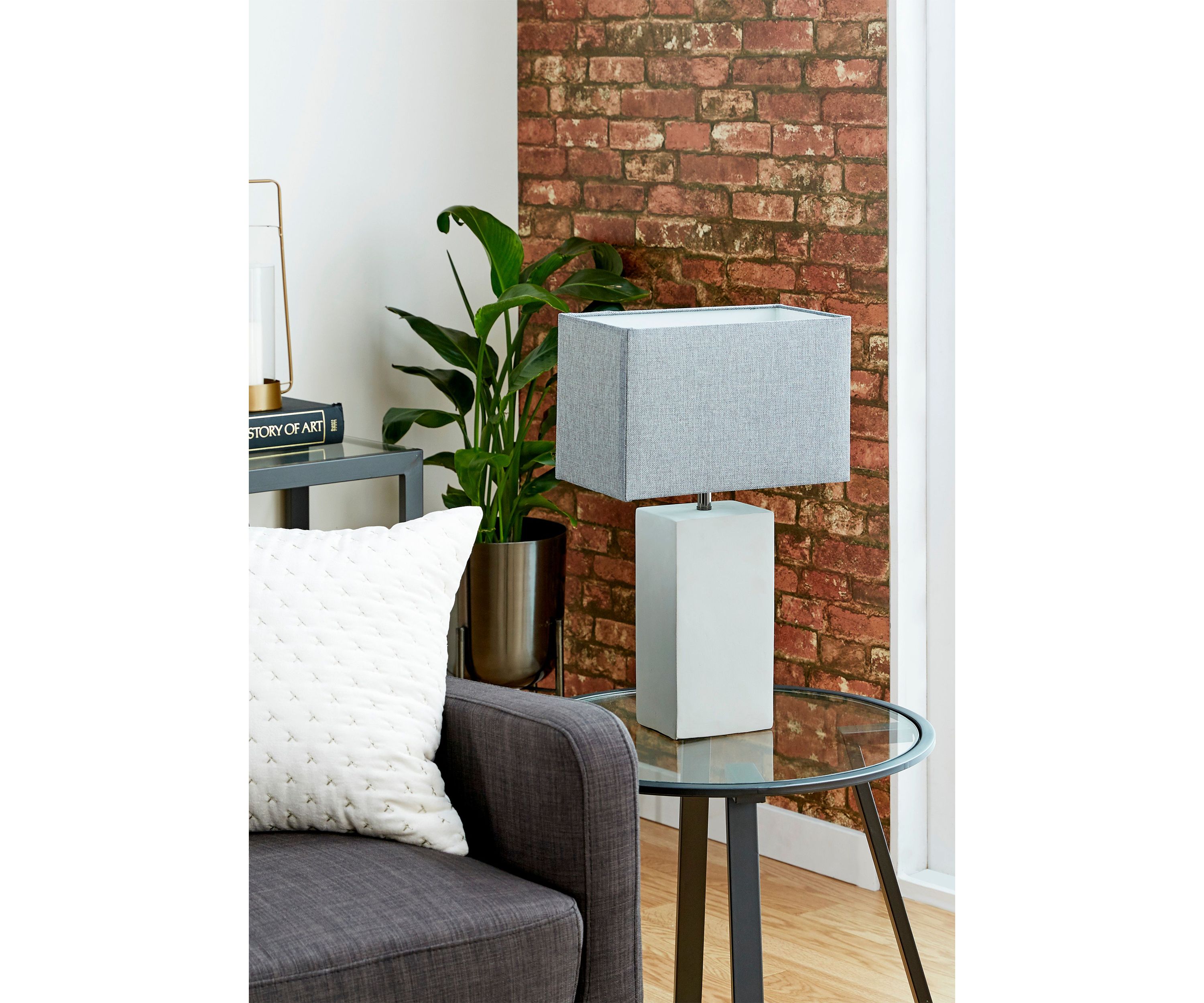 Traditional Cement Stone Table Lamp