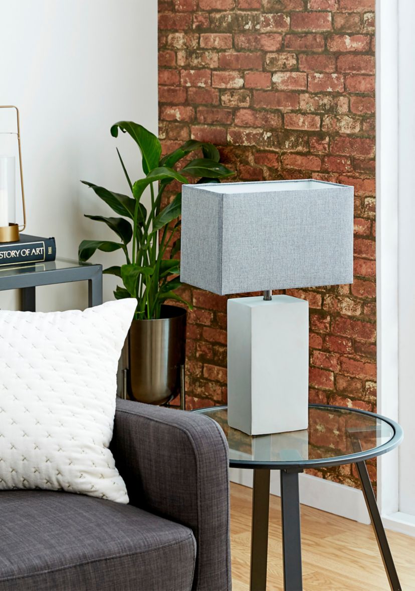 Traditional Cement Stone Table Lamp
