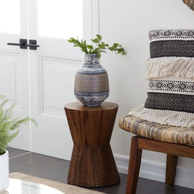 Contemporary Teak Wood Accent Table