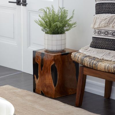 Contemporary Teak Wood Accent Table