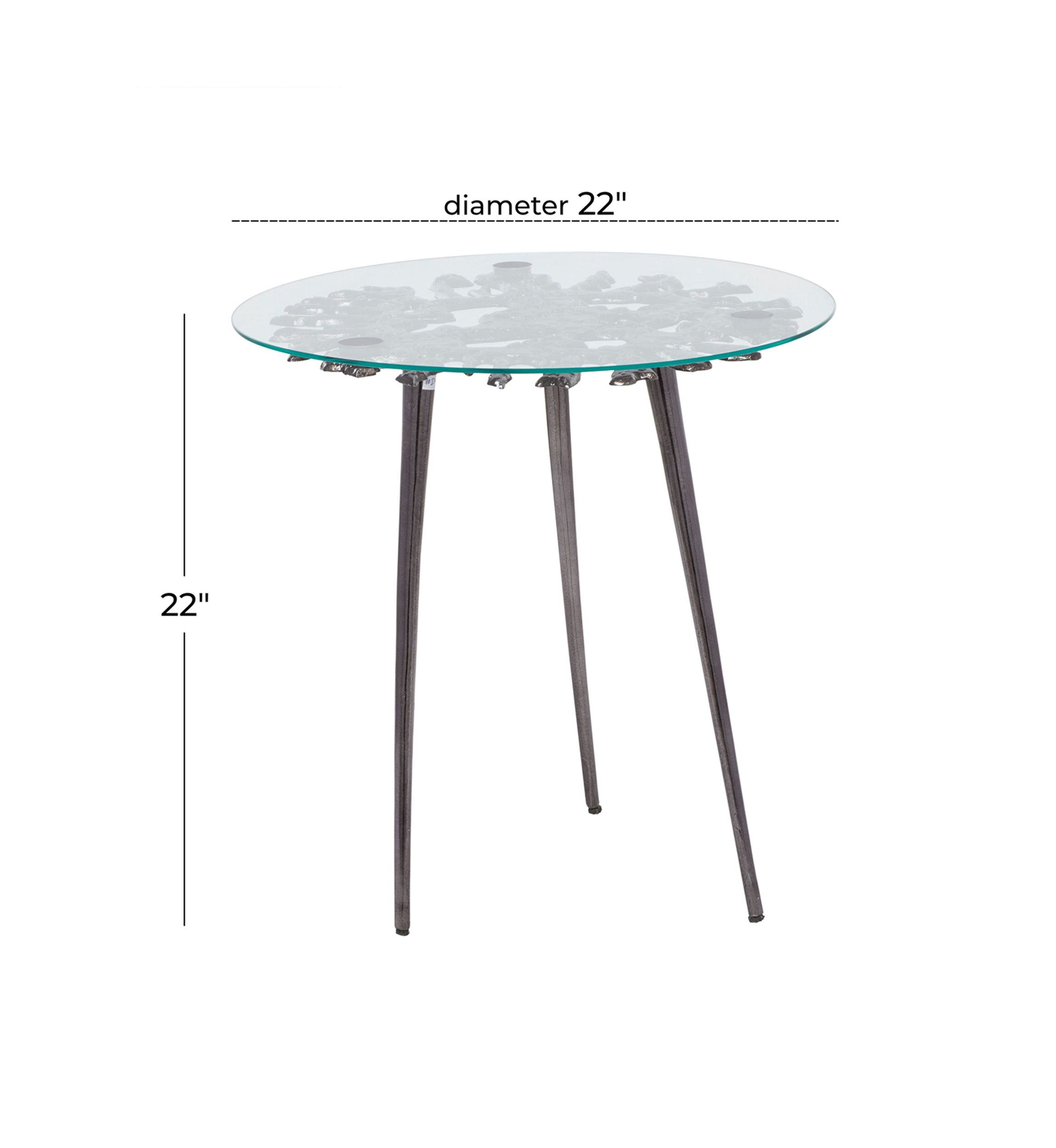 Modern Aluminum Accent Table