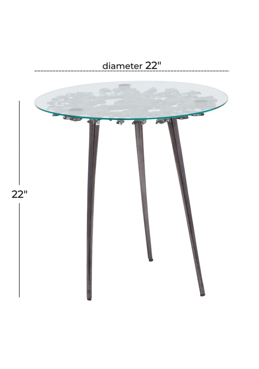 Modern Aluminum Accent Table