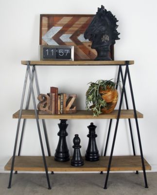 Industrial Wood Shelving Unit