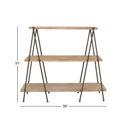 Industrial Wood Shelving Unit