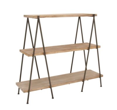 Industrial Wood Shelving Unit