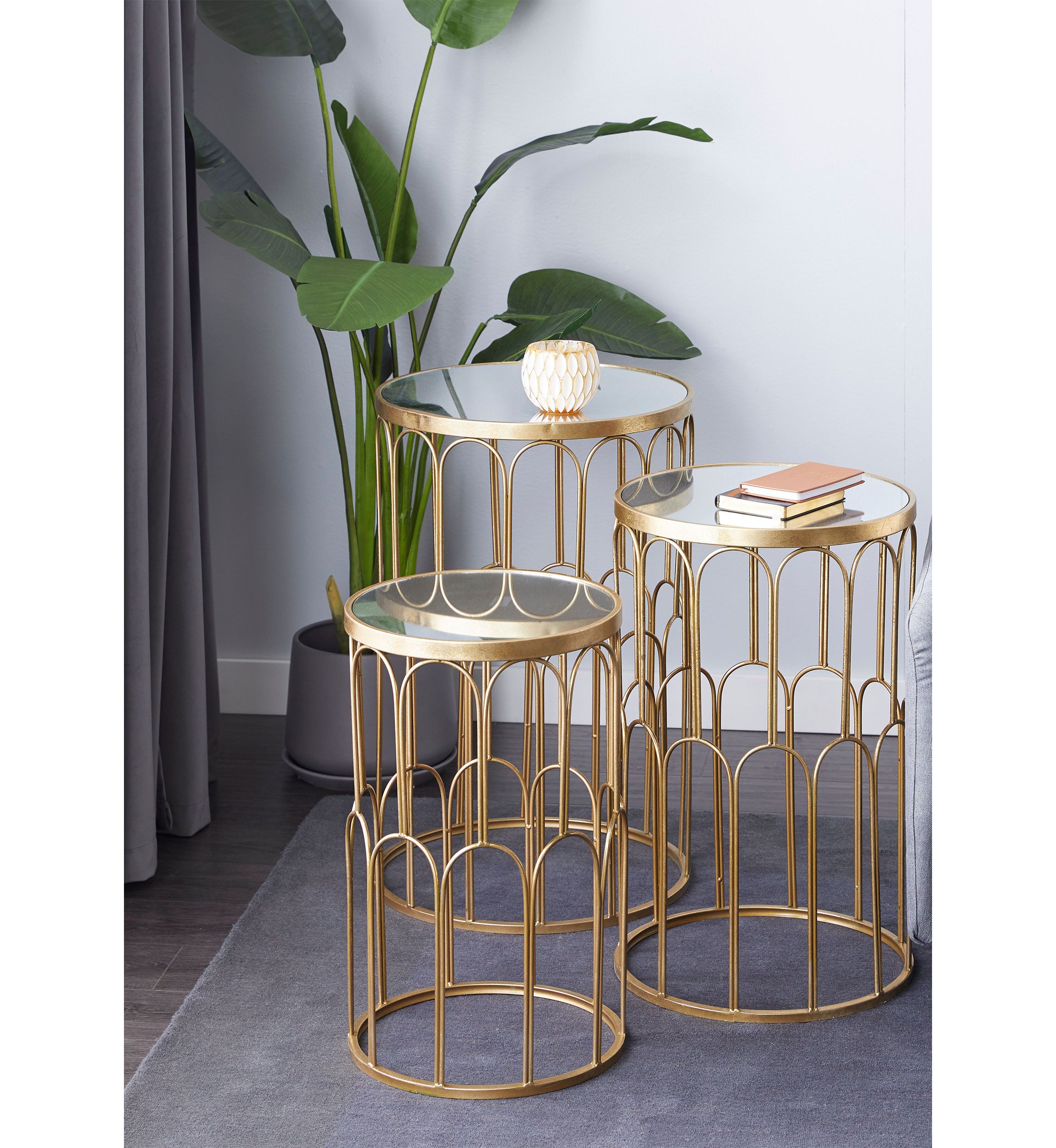 Glam Metal Accent Table - Set of 3