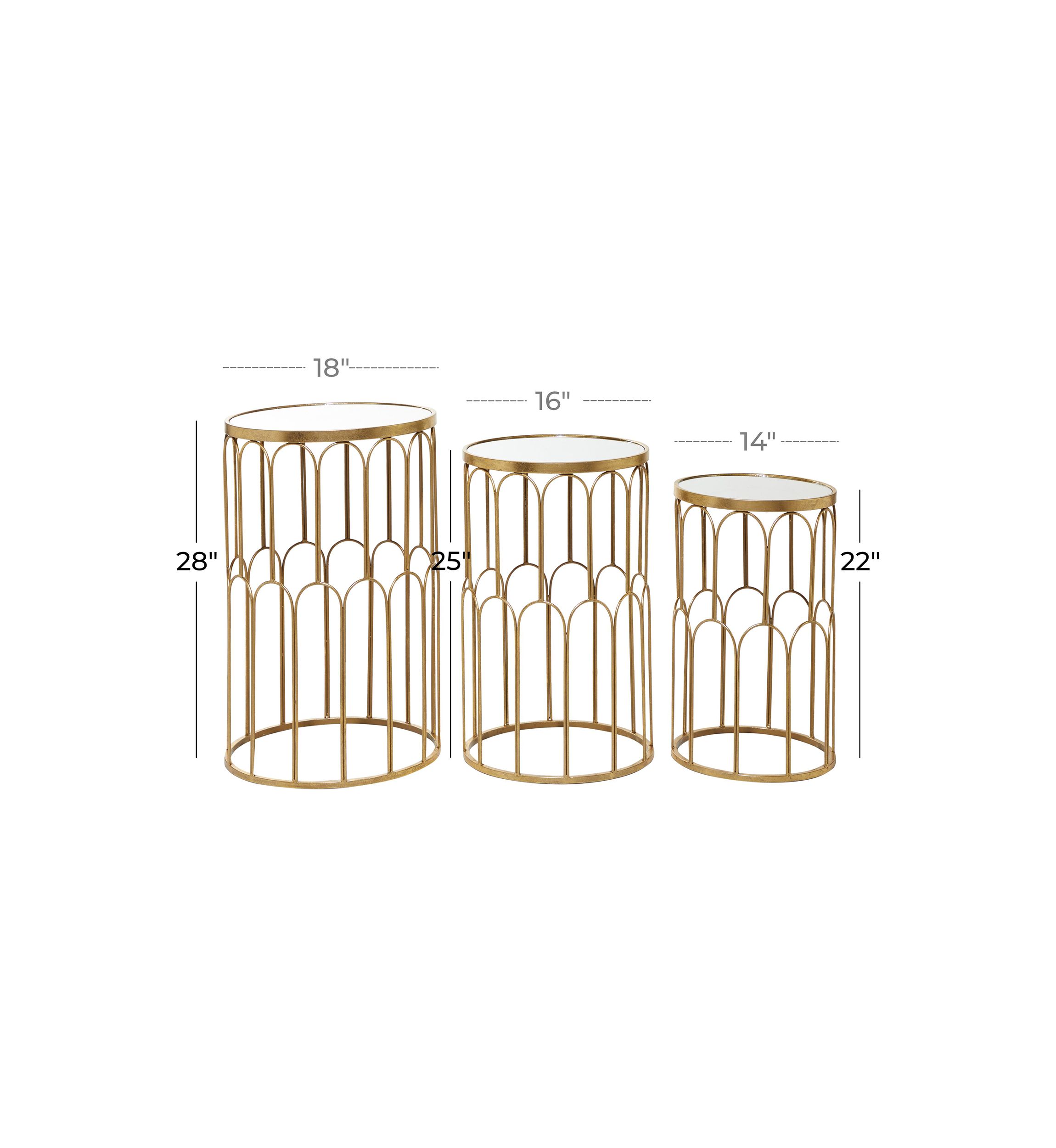 Glam Metal Accent Table - Set of 3