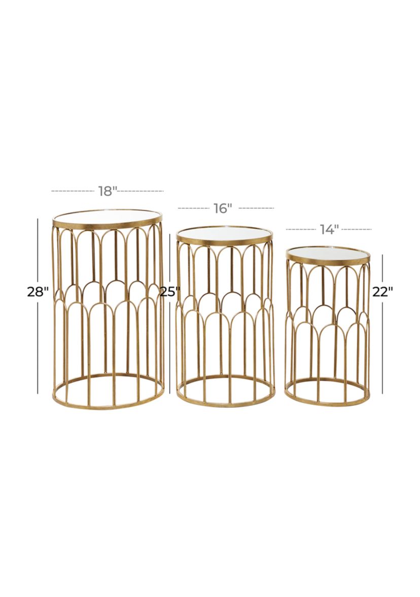 Glam Metal Accent Table - Set of 3