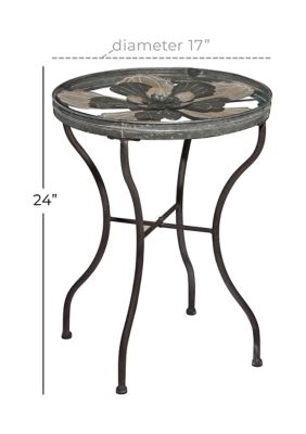 Farmhouse Metal Accent Table