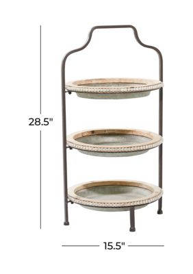 Farmhouse Metal Tiered Server