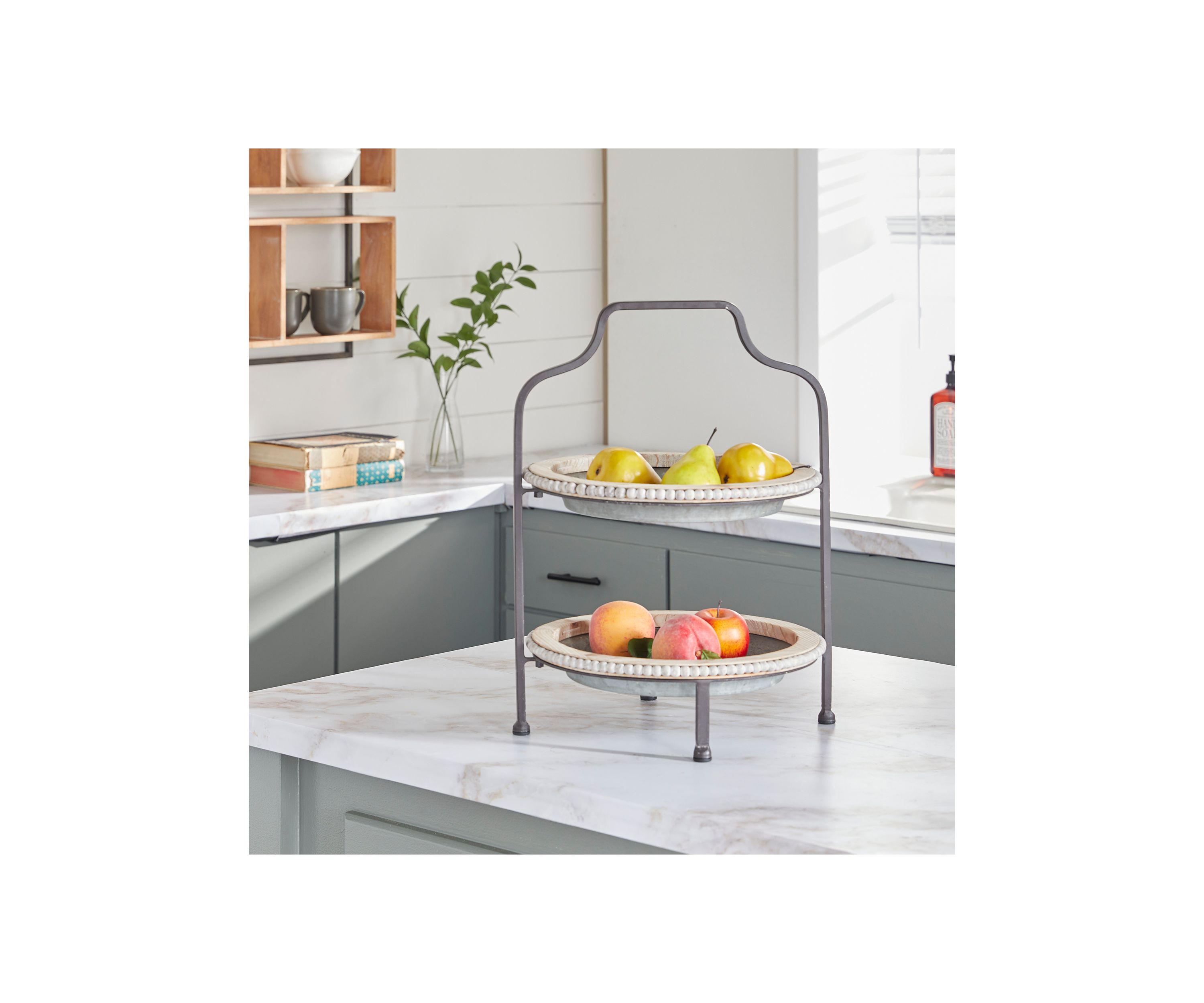 Farmhouse Metal Tiered Server