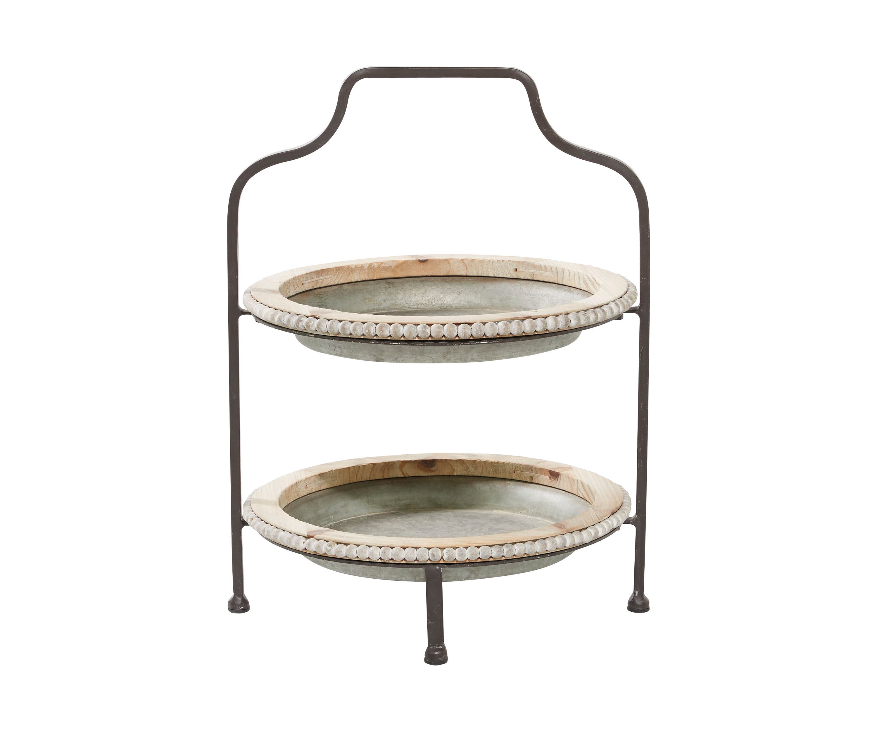 Farmhouse Metal Tiered Server