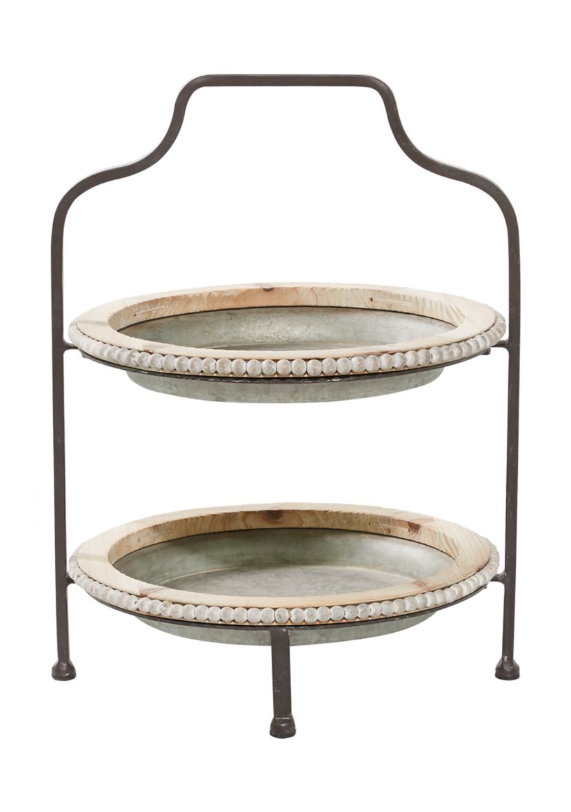 Farmhouse Metal Tiered Server