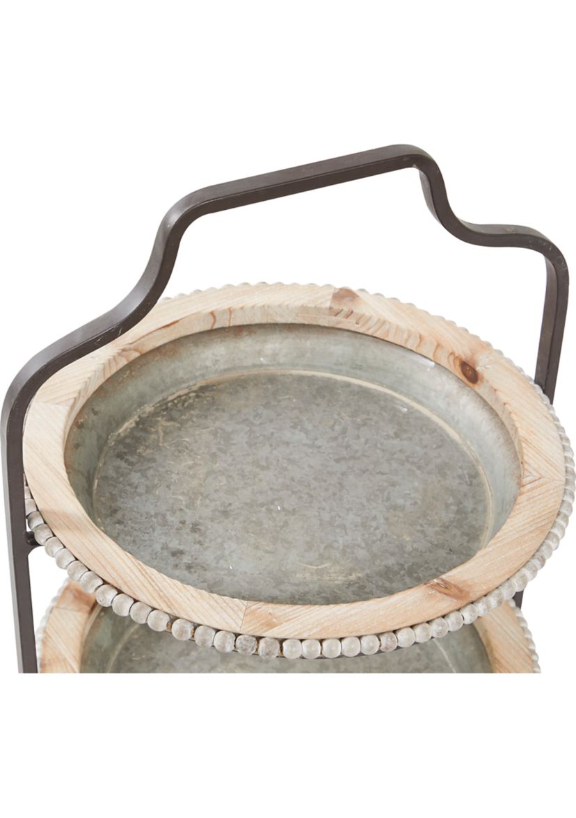 Farmhouse Metal Tiered Server