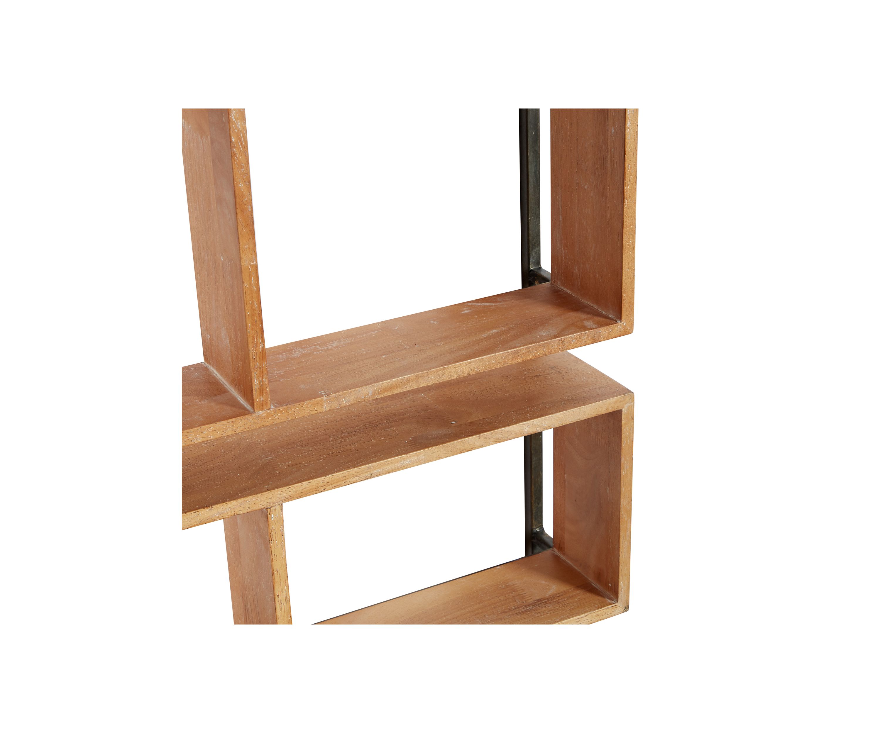 Brown Wood Industrial Wall Shelf