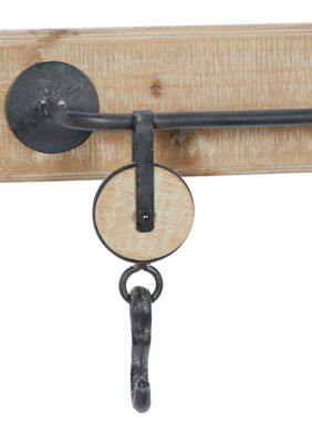 Industrial Wood Wall Hook