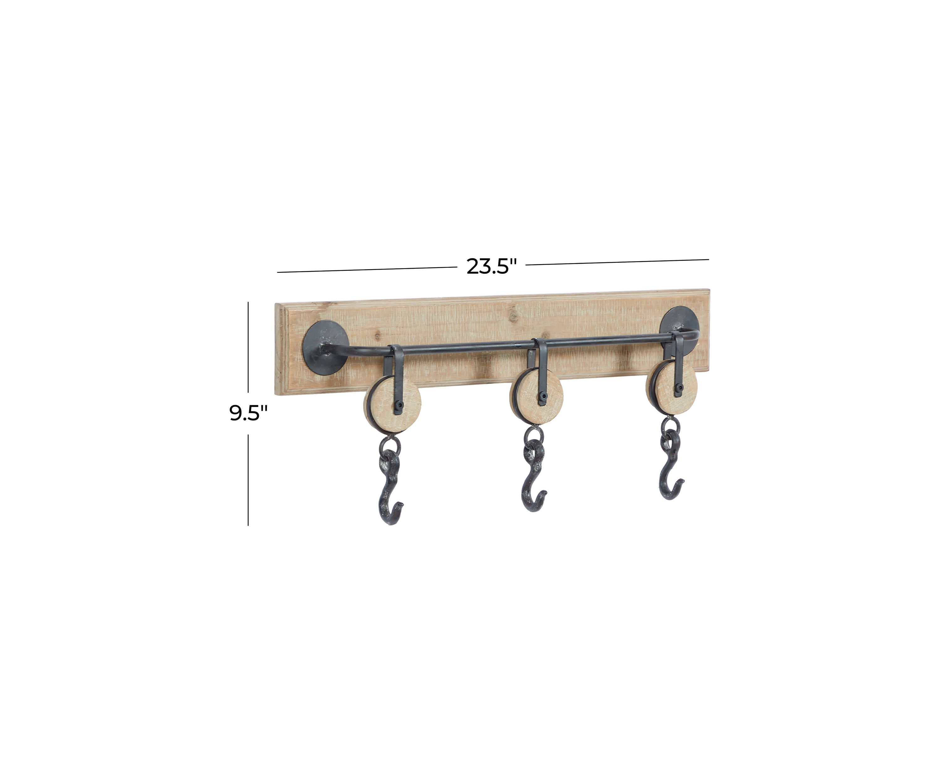 Industrial Wood Wall Hook
