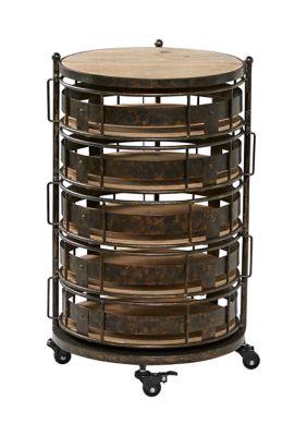 Farmhouse Metal Storage Cart