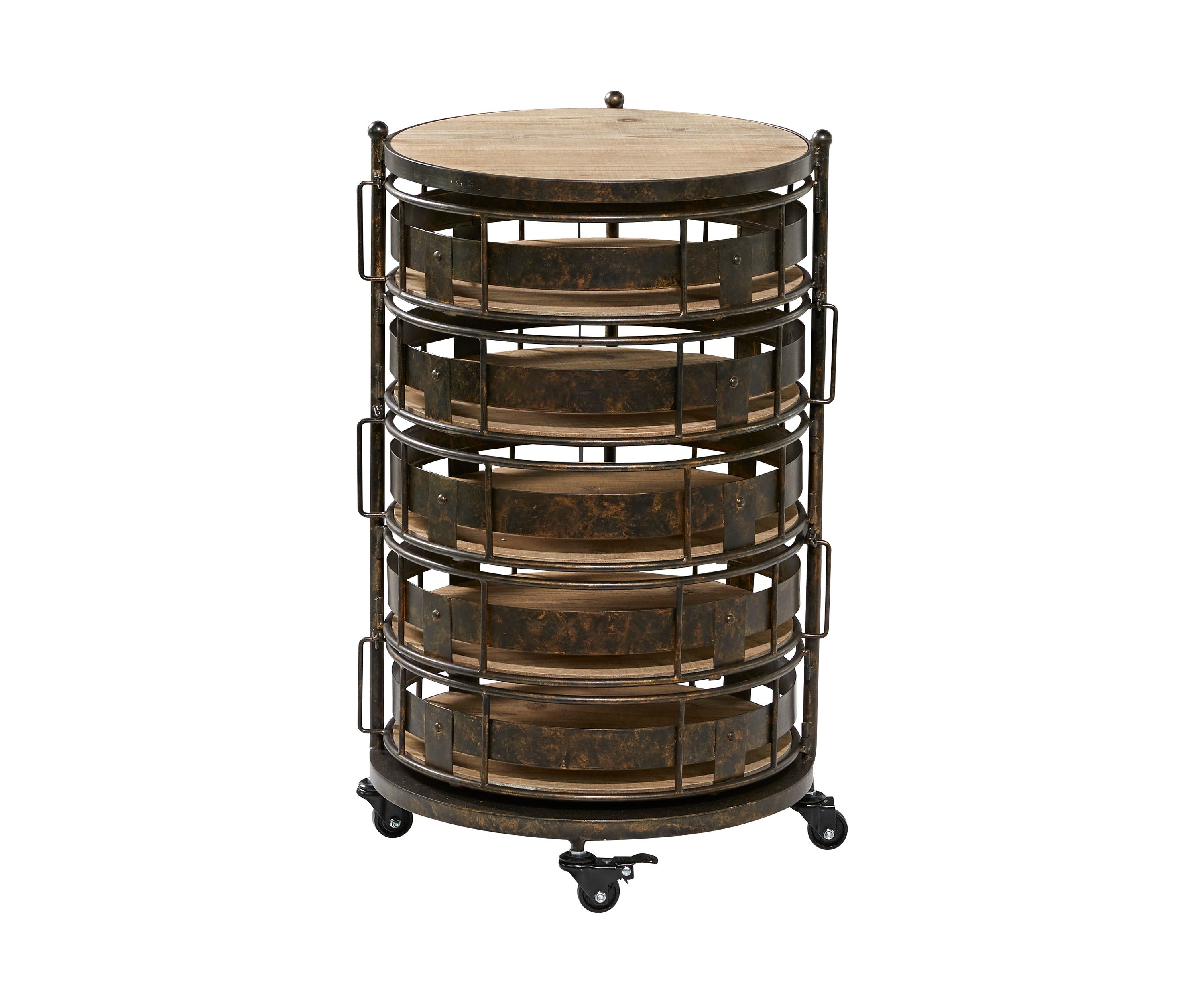 Farmhouse Metal Storage Cart