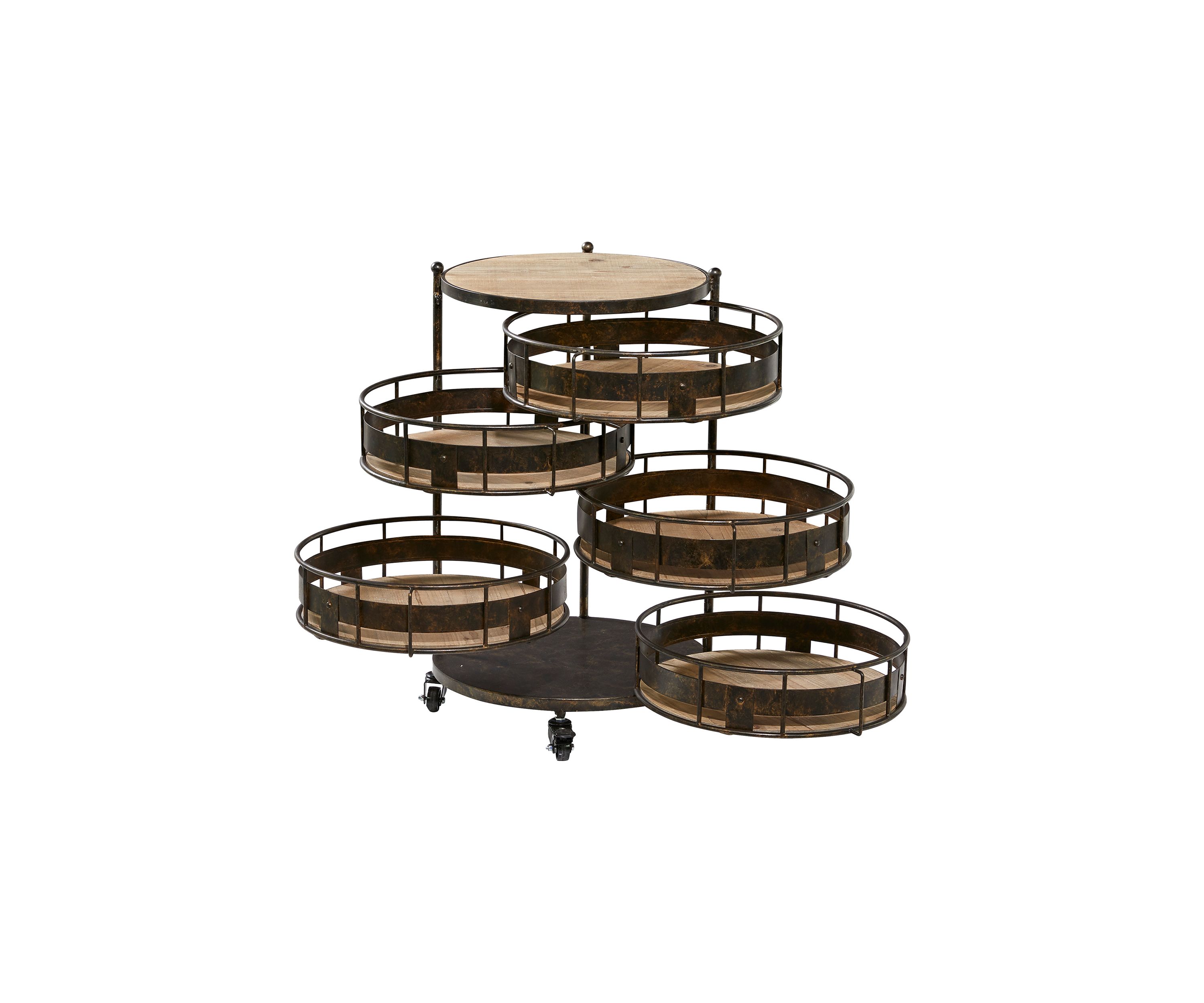 Farmhouse Metal Storage Cart