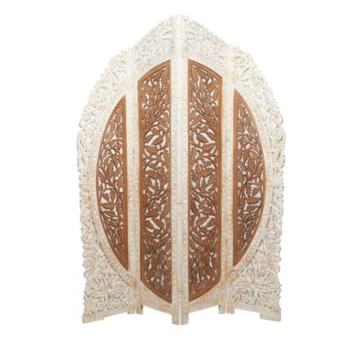 French Country Mango Wood Room Divider Screen