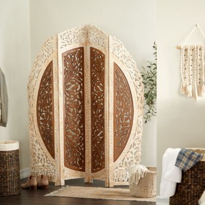 French Country Mango Wood Room Divider Screen