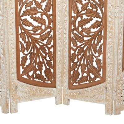 French Country Mango Wood Room Divider Screen