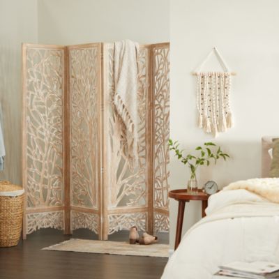 Modern Farmhouse Wooden Room Divider Screen