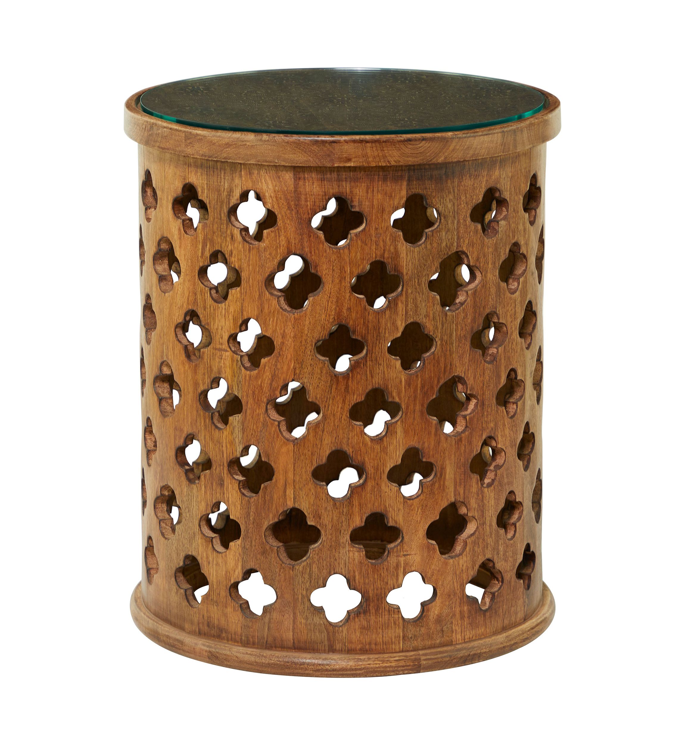 Rustic Mango Wood Accent Table